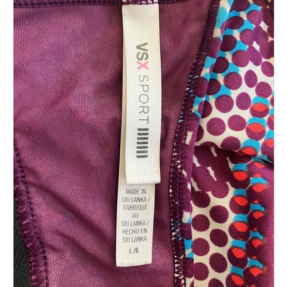 Victoria's Secret Sport Purple Racer Sports Bra Size Large - Picture 3 of 4